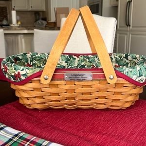 Longaberger 2006 Christmas Collection Basket and fabric liner